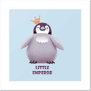 Emperor Penguin Chick 2 (Words) Posters and Art